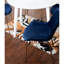3 ensembles de salle à manger - Table ronde blanche avec 2 chaises et fabrication en bois d'hévéa, revêtement en velours confortable