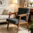 Modern Accent Chair, 24.61" Wide Mid Century Upholstered Solid Wood Accent Chair, Mid Century Armchair, Reading Chairs for Living Room Bedroom Office-1433418818