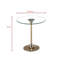 Terrence Glass Top Pedestal End Table