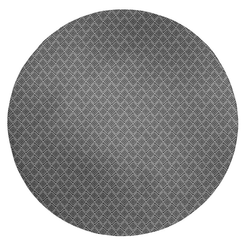 Chenille Geometric Indoor Rug, Round 5'