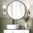 Scalloped Round Metal Wall Mirror-853776023-853776022