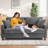 2-seater corduroy sofa-2082241696