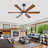 Modern Ceiling Fan With Remote, 6 Solid Wood Blades, Quiet Dc Motor, Outdoor Ceiling Fan For Covered Patios With Light-152733239-152733237-134302703