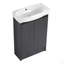 Meuble-lavabo autoportant de 23 po avec lavabo et portes à fermeture douce-121099754
