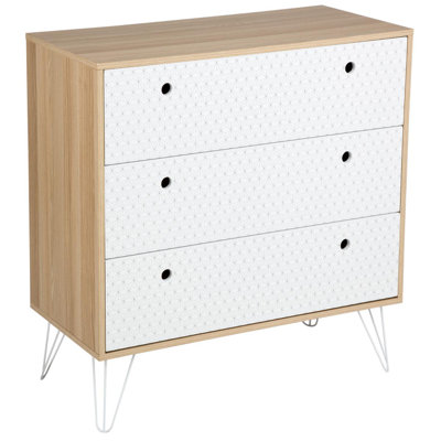 Hurt 85 cm W Chest of 3 Drawers