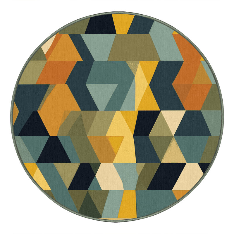 Terra Pixels Rug, Round 5'