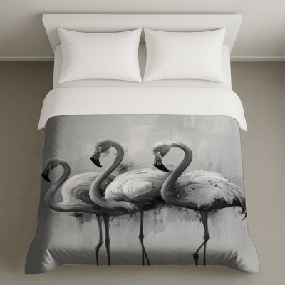 Housses de couette monochromes flamant trio