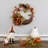 Brown and Orange Pine Cones Floral Thanksgiving Wreath 20-Inch Unlit