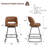 26''H Swivel Barstools With Seld Metal Legs-754533499-754533492
