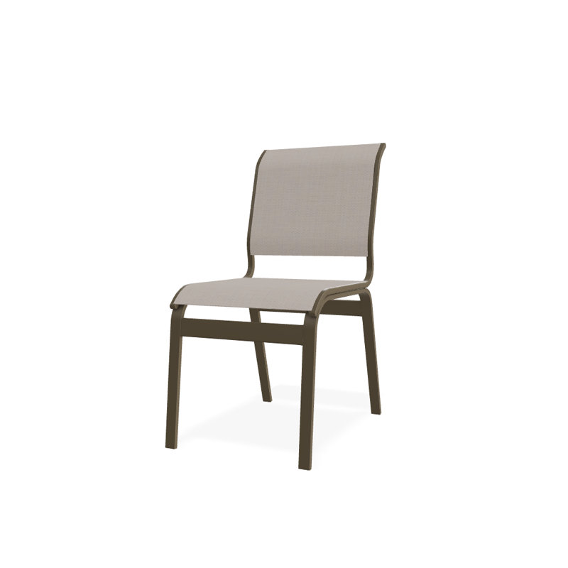 Hiraku Premium All-Weather Wicker Outdoor Dining Side Chair with Cushion, Textured Beachwood, Natural