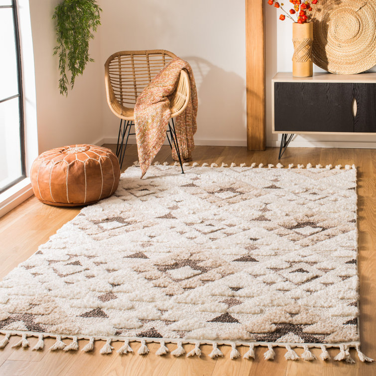 ImraanMoroccan Tassel Shag Performance Geometric Rug