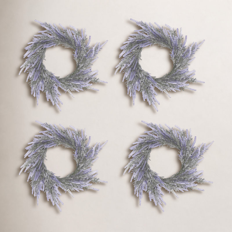 Couronne florale lavande (ensemble de 4)
