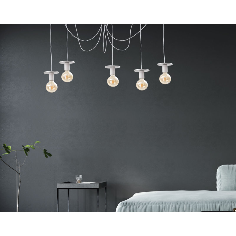 Carver 5 - Light Bulb Pendant, White