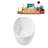 59" Streamline Soaking Glossy White Freestanding Tub and Tray With Internal Drain-101412930