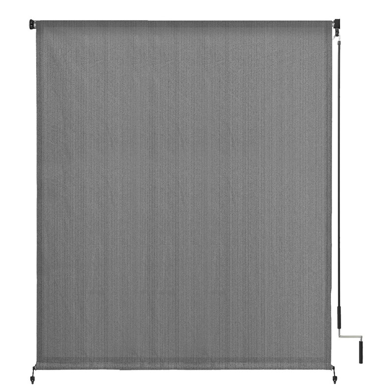 Store extérieur à enroulement, stores de parasol à manivelle sans cordon pour la terrasse, protection contre les rayons UV