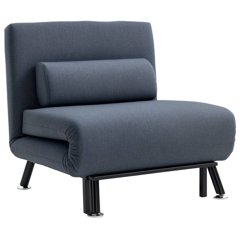 Kendall 75cm Upholstered Convertible Sofa, Black