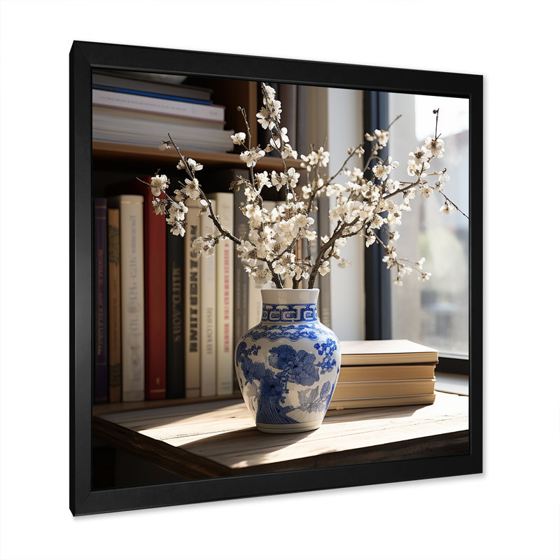 «A Single Soft Grey Bluebonnet I», reproduction d'art sur toile, H 36 po x l 36 po x P 1,5 po, Noir