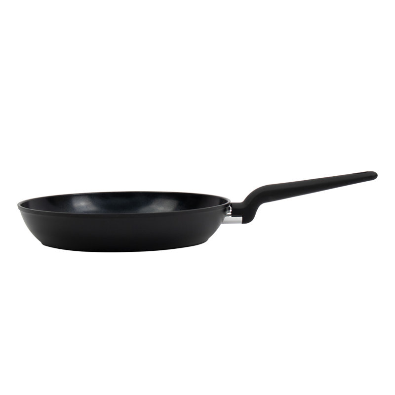 ZOYA Aluminum Non-Stick Frying Pan, 4.80 cm H x 24 cm W x 44.5 cm L, Black