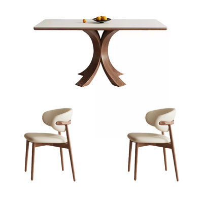 Rock plate dining table rectangular home French
