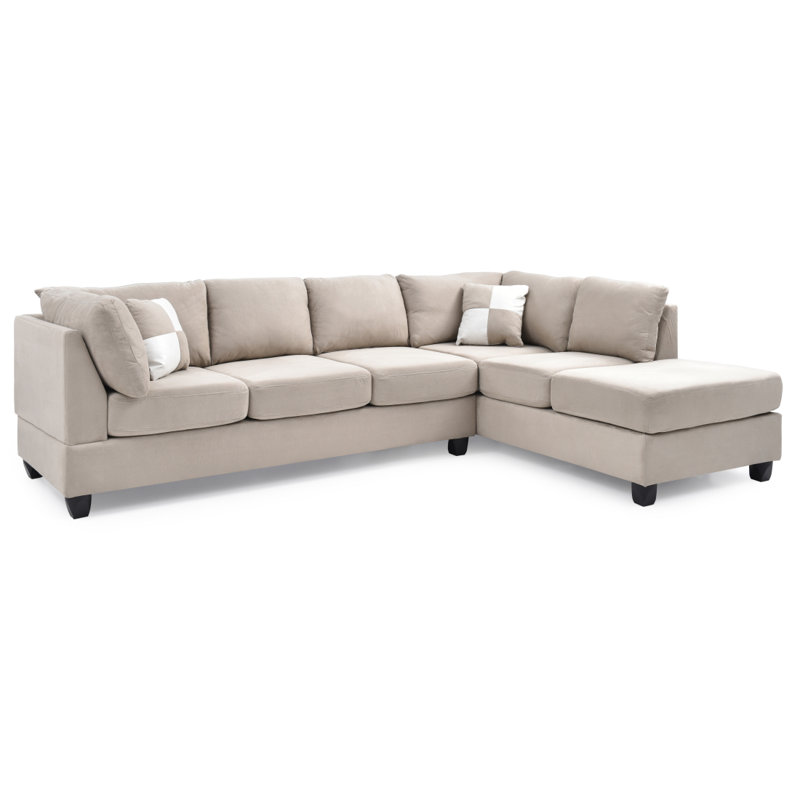 Canapé modulaire moderne 3 boîtes Modern Canapé Malone, Blanc