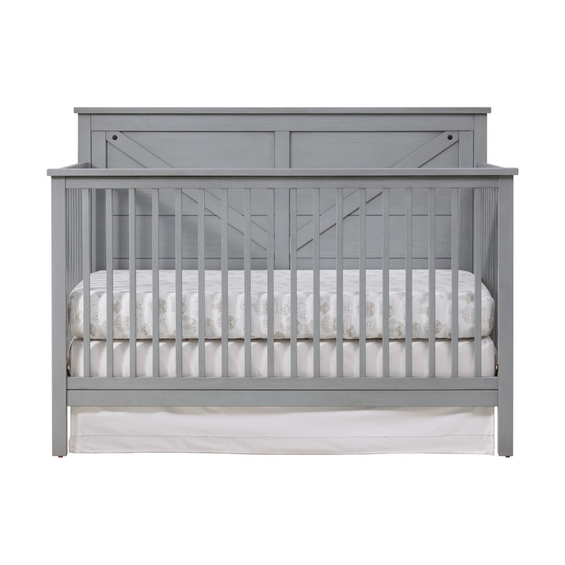Lit de bébé 4 en 1 Montauk, Gris champêtre