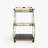 Eden Common Luxury 3-Tier Rolling Bar Cart with Ha