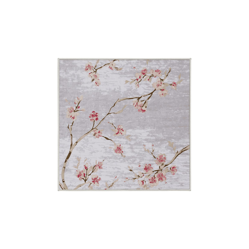 Machine Washable White Area Rug, Square 8'