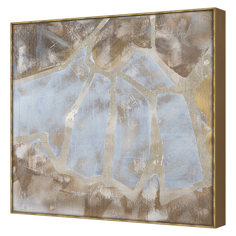 Crystalline 2 Print by Harris, Maeve, Rustic Gold Framed, 36" H x 36" W