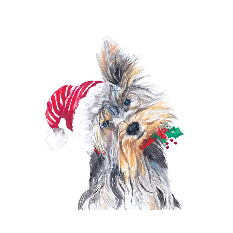 Holiday Dog III by Patricia Pinto - Wrapped Canvas Gallery-Wrapped Canvas Giclée, 93.98 cm H x 93.98 cm W