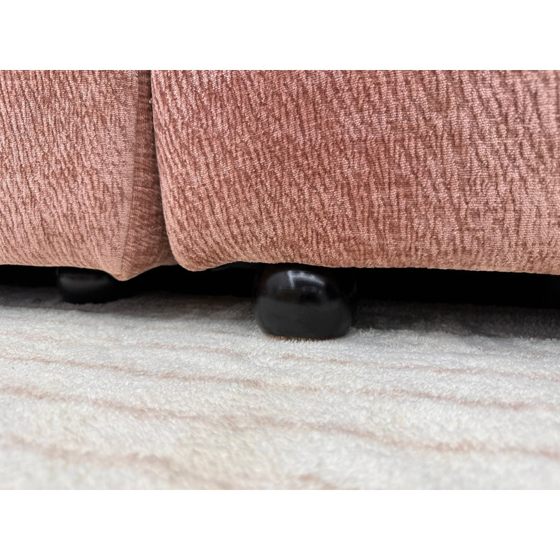 Canapé modulaire Blossom Embrace, Orienté à droite, Tissu rose