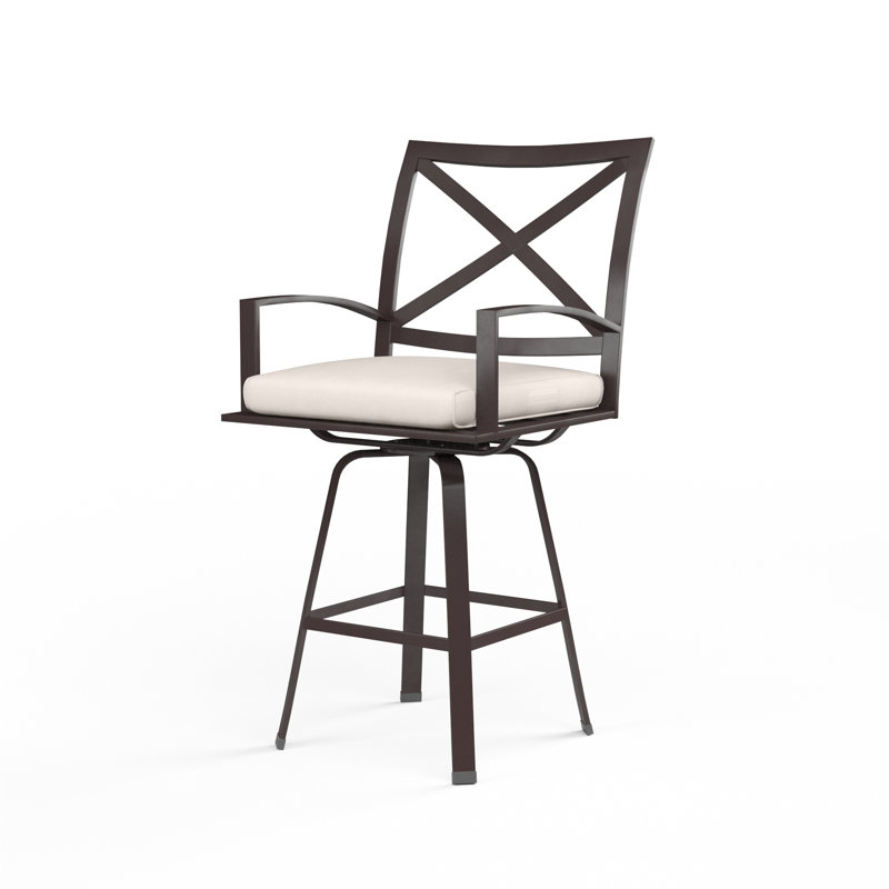Tabouret de comptoir pivotant avec coussin Mulcahey, Tabouret de comptoir (siège d'une hauteur de 30 p