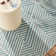 NICOLE MILLER NEW YORK Patio Country Ombre Geo Outdoor Area Rug, Blue/Cream