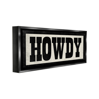 «Vintage Howdy Sign Floater Frame» par Susan Ball sur toile