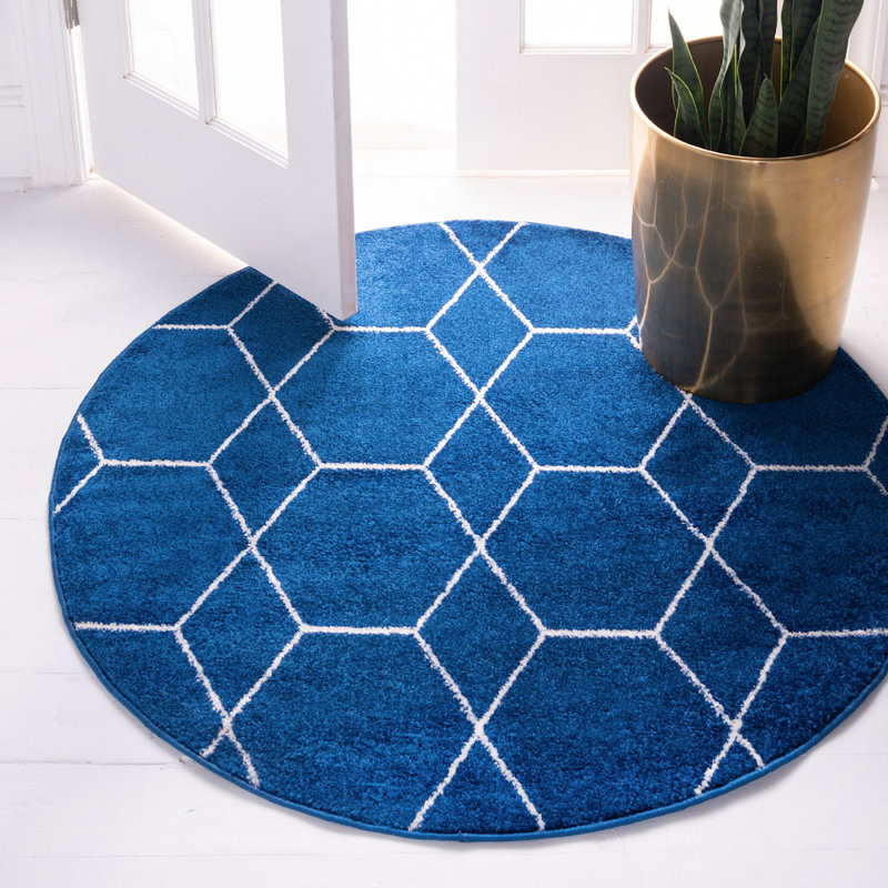 Tellaro Abstract Indoor Rug, Round 8'