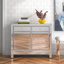 Commode en bois massif et manufacturé à 2 tiroirs Latasha -340107696