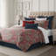 Ensemble d'édredon rouge / bleu Tangier-62296377