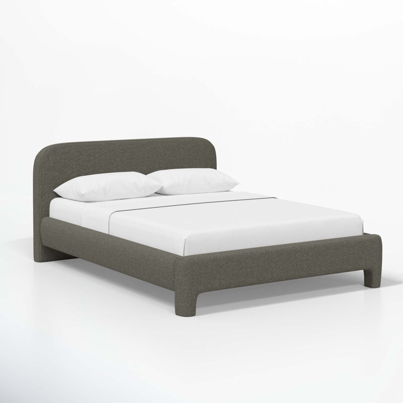 Illy Upholstered Standard Bed, Queen, Zuma Charcoal Textured Linen