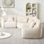 Canapé modulaire courbé 123.2, canapé modulaire en chenille nuage, quatre coussins-737732297