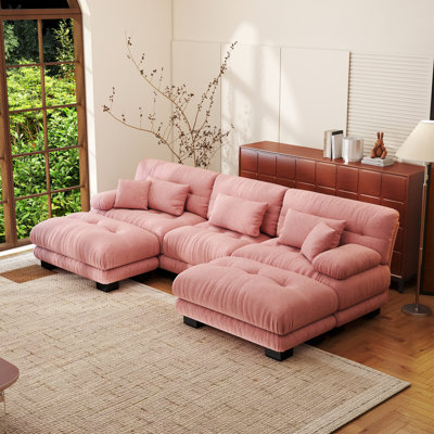 Canapé modulaire modulaire en forme de U, canapé-lit moderne à assise profonde, canapé modulaire à 3 places pour le salon
