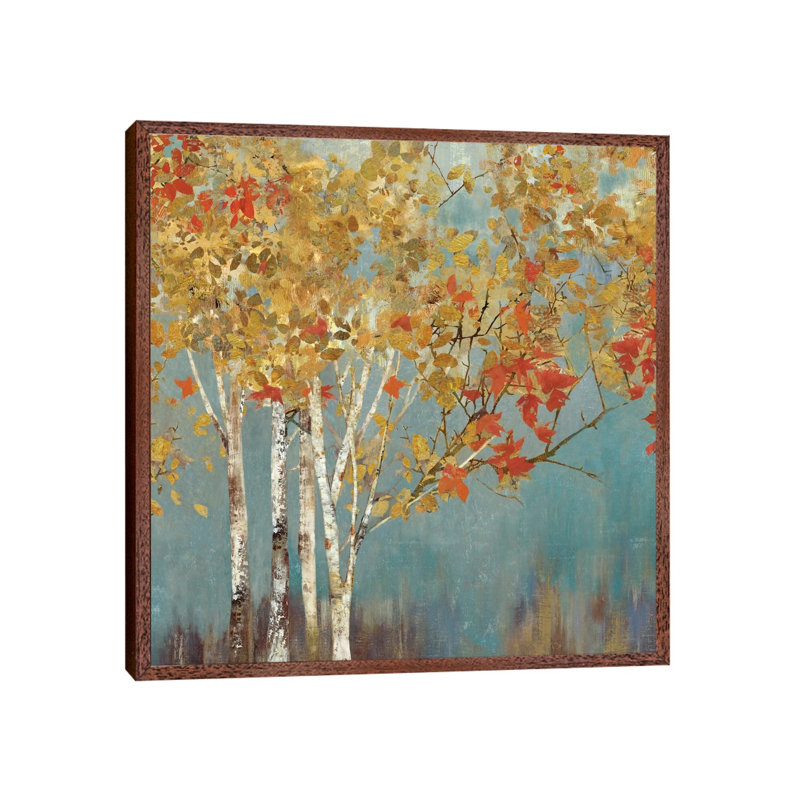 First Moment II by Allison Pearce - Painting on Canvas, Classic Brown Wood Framed Canvas, 45.72 cm H x 45.72 cm W