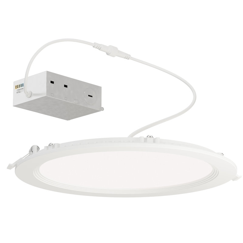 Slim Baffle-Flush Mount, 1" H x 6.75" W x 6.75" D, 12 W