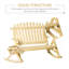 Chaise Adirondack berçante en bois massif Sanya
