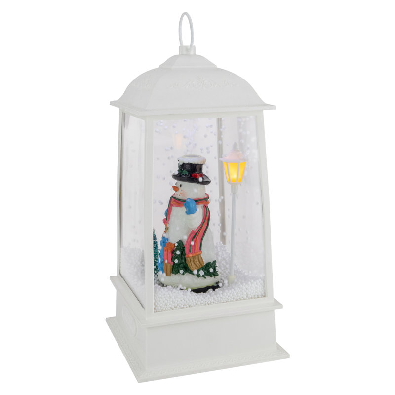 Lanterne de Noël en forme de bonhomme de neige 13,5 po