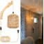 Lampe murale en rotin