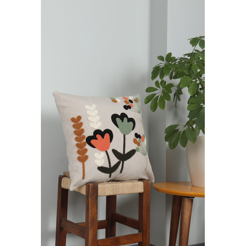 Premium Decorative Cushion, 17.0 x 17.0 inches, 100% Linen Cover with Silicone Filling | Soft and Comfortable | Perfect for Living Room, Bedroom, or Office Decor | Stylish and Versatile Home Accessory