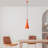 Elegant Adjustable Chandelier Light, Metal Body, Orange Finish, Ø7.5 x 14.6 inches | Height: 17.7 - 52.8 inches | 1 x E27 Socket (Max 40W), Ideal for Living Room & Dining Room, Stylish Home Lighting Fixture-729480452-729480474