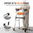 2 in 1 Folding Walker with Armrest Pads & 5" Solid Wheel Height Adjustable