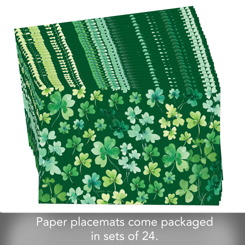 Shamrocks 24-Sheet Premium Paper Placemats