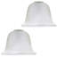 12cm H Glass Lamp Shade in White