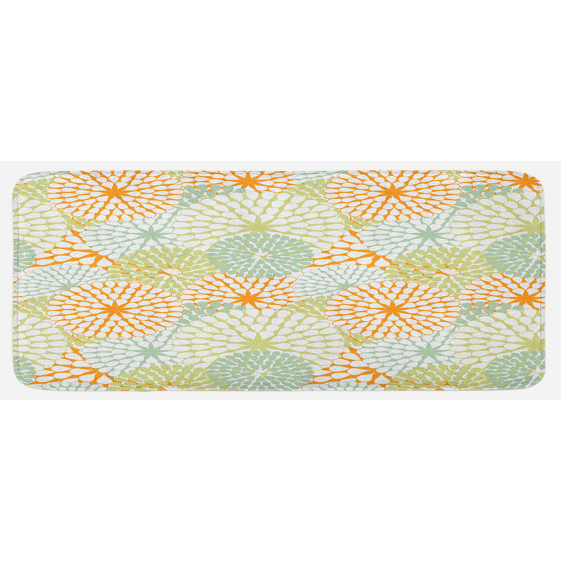 Cottage / Country Floral Synthetic Kitchen Mat